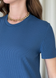 Довга сукня-футболка в рубчик синє Merlini Кассо 700000131 розмір 42-44 (S-M)