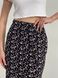 Длинная женская юбка с разрезом в цветочек черная Merlini Лакко 400001266 размер 42-44 (S-M)