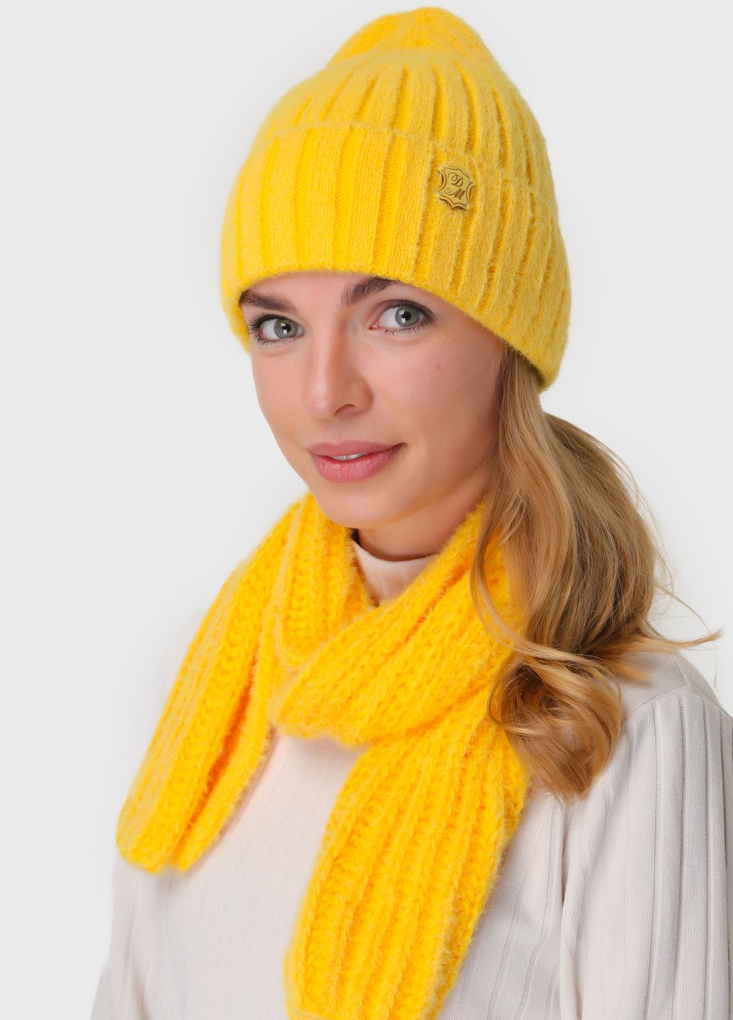 Купить Ангоровый шарф DeMari Шарф 443005 - Жёлтый в интернет-магазине
