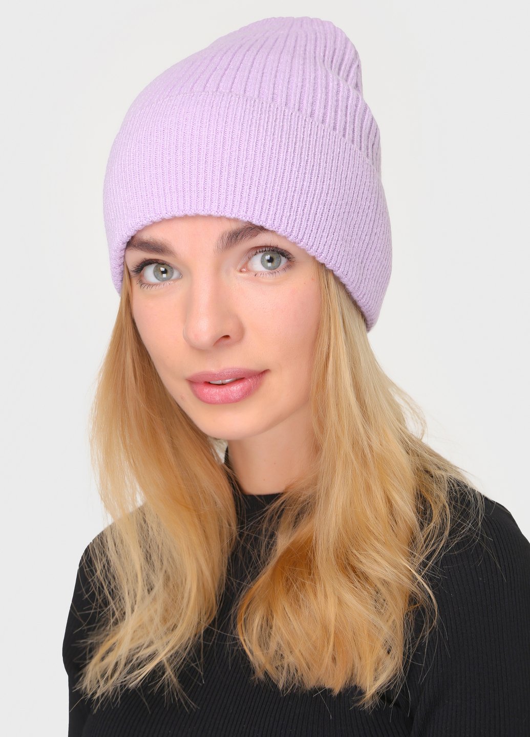 Купить Зимняя теплая кашемировая шапка без подкладки Merlini Лима 360173 - Сиреневый в интернет-магазине
