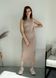 Длинное платье-майка в рубчик бежевое Merlini Лонга 700000103 размер 46-48 (L-XL)