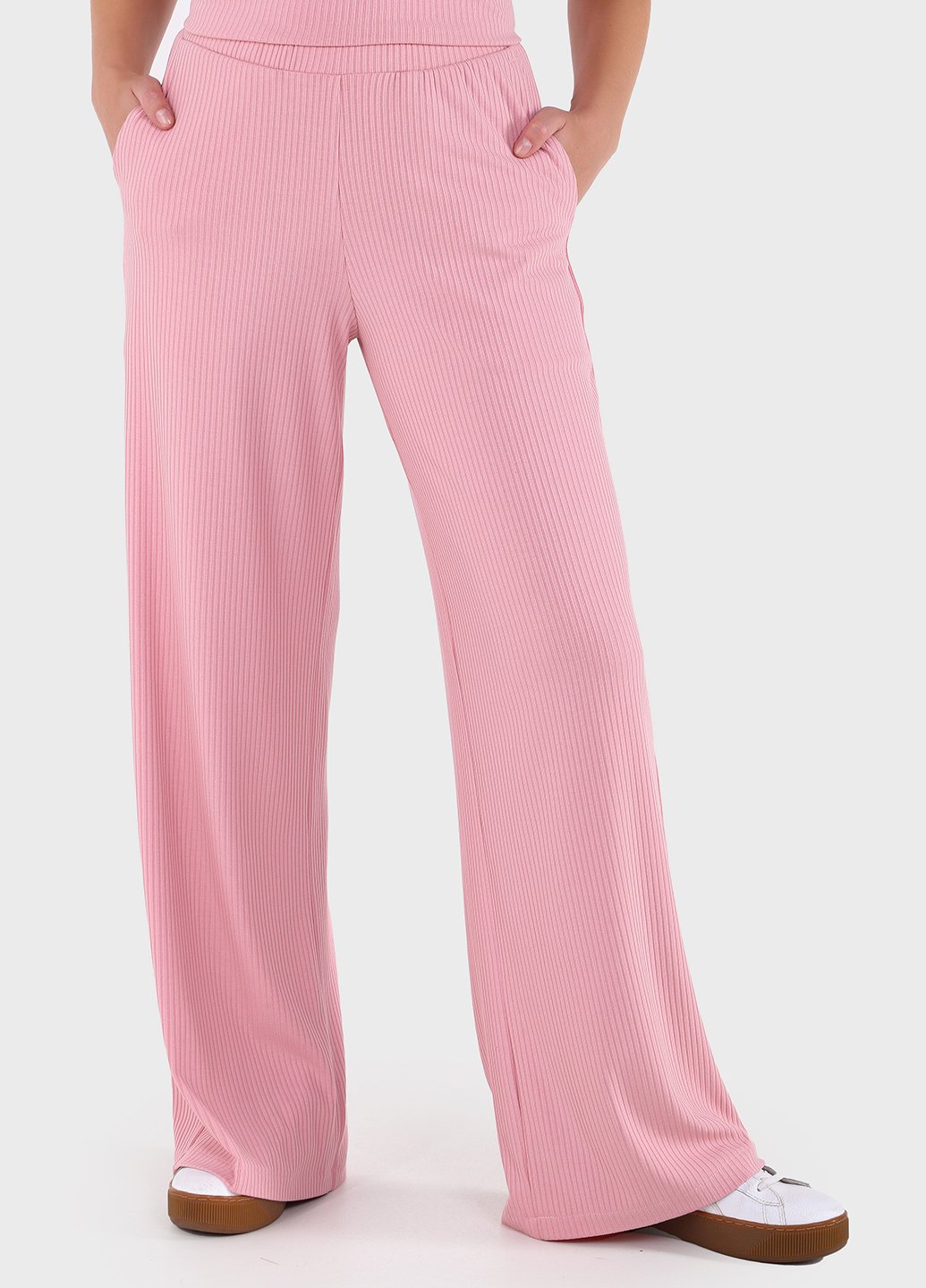 Летние брюки женские палаццо Merlini Амаранти 600000072 - Розовый, 42-44