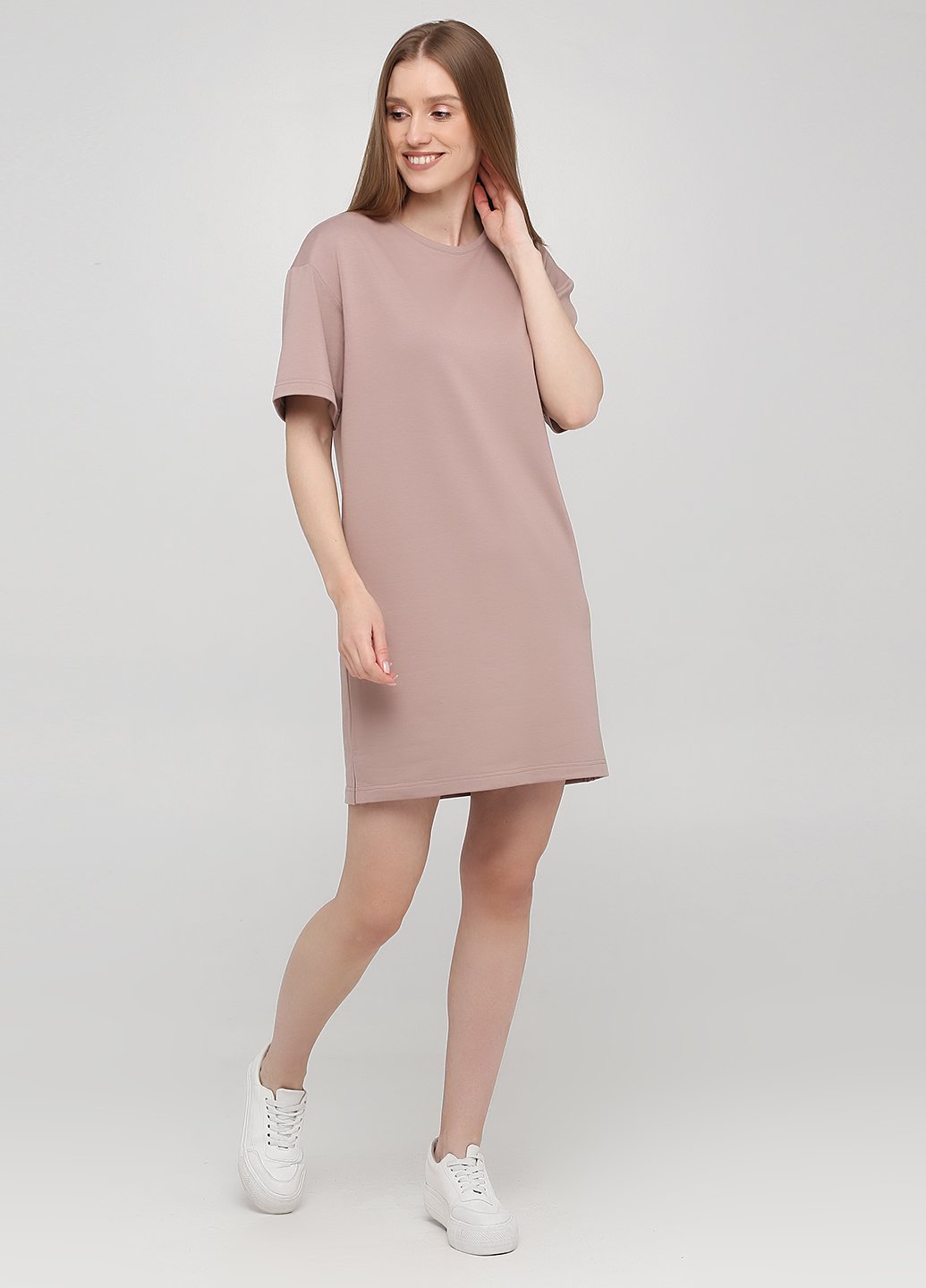 Купить Оверсайз платье Merlini Нанси 700000013 - Пудровый, 42-44 в интернет-магазине