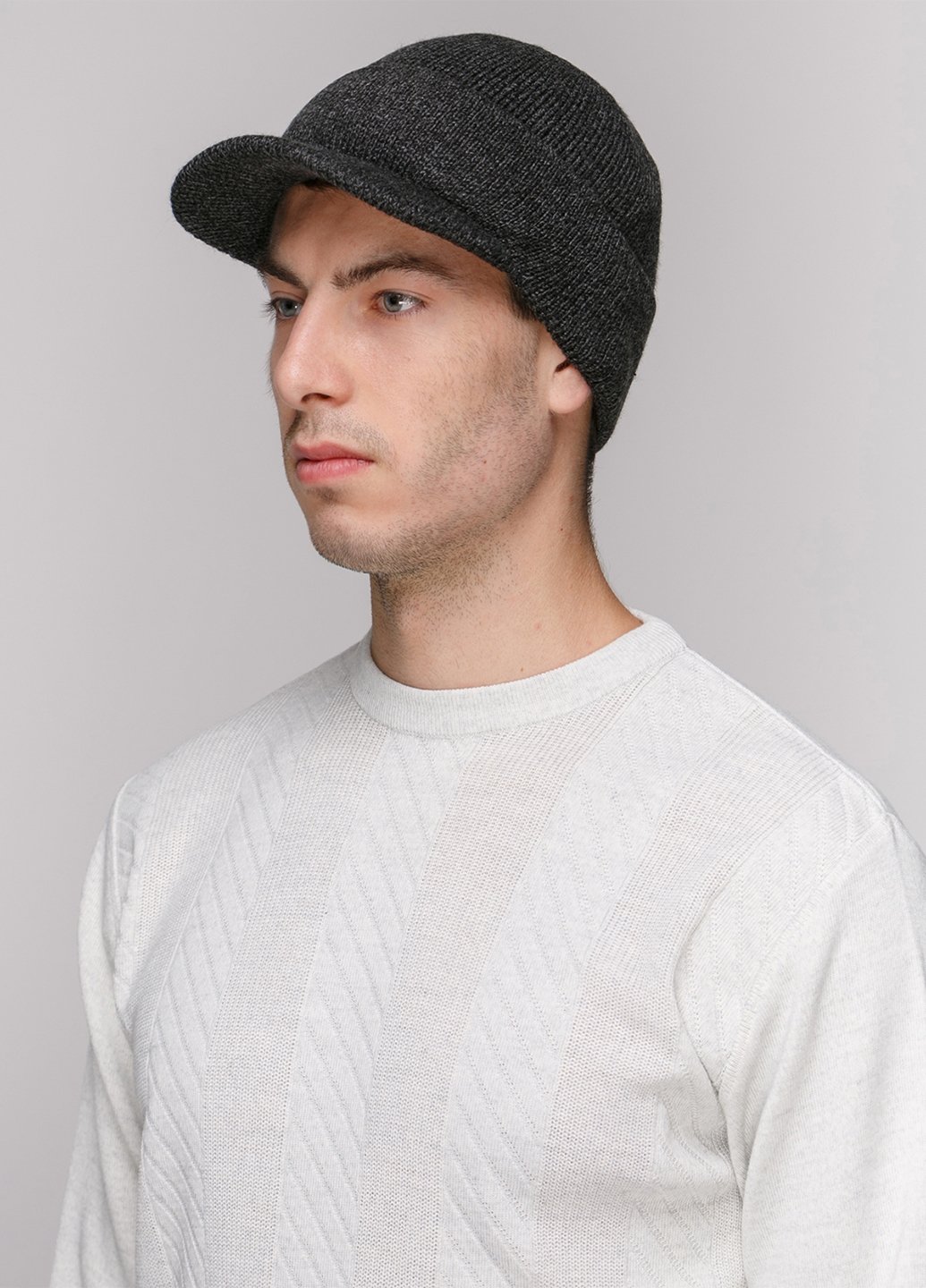 Купить Зимняя кепка Berxon на флисовой подкладке 220162 - Серый в интернет-магазине