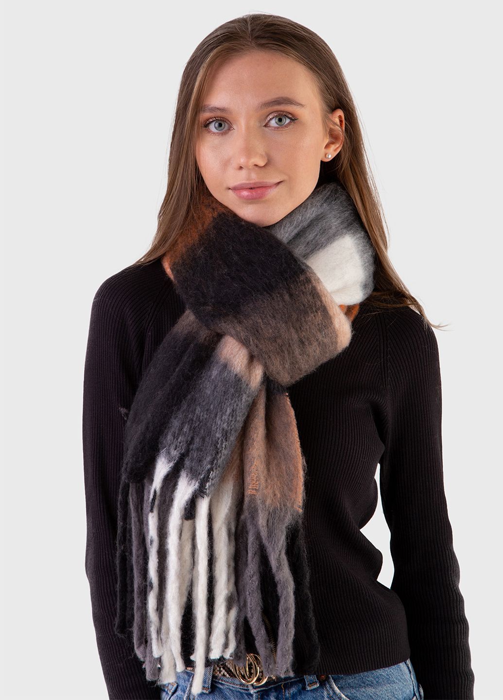 Купити Дуже теплий зимовий шарф Merlini Cordoba 445014 Коричневий 185*50 см в інтернет-магазині