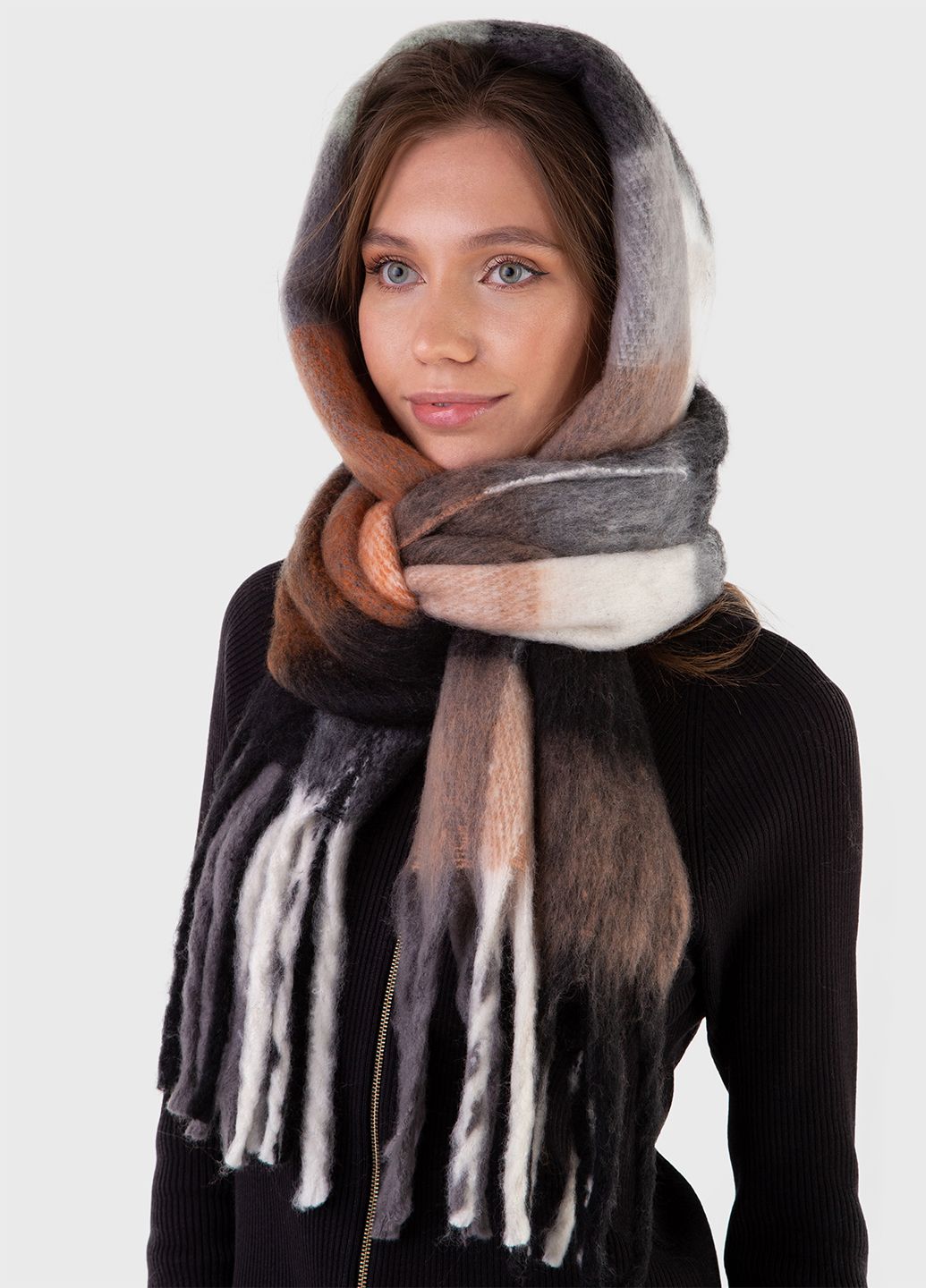 Купить Очень теплый зимний шарф Merlini Cordoba 445014 Коричневый 185*50 см в интернет-магазине