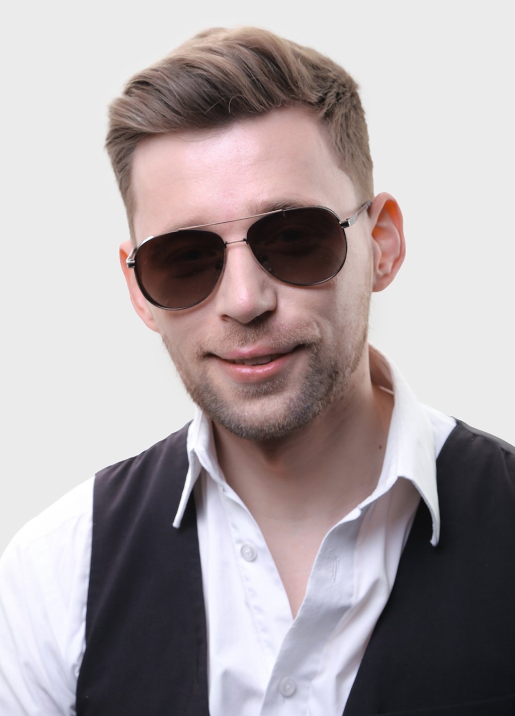 Купити Чоловічі сонцезахисні окуляри Marc John з поляризацією MJ0794 190013 - Коричневий в інтернет-магазині