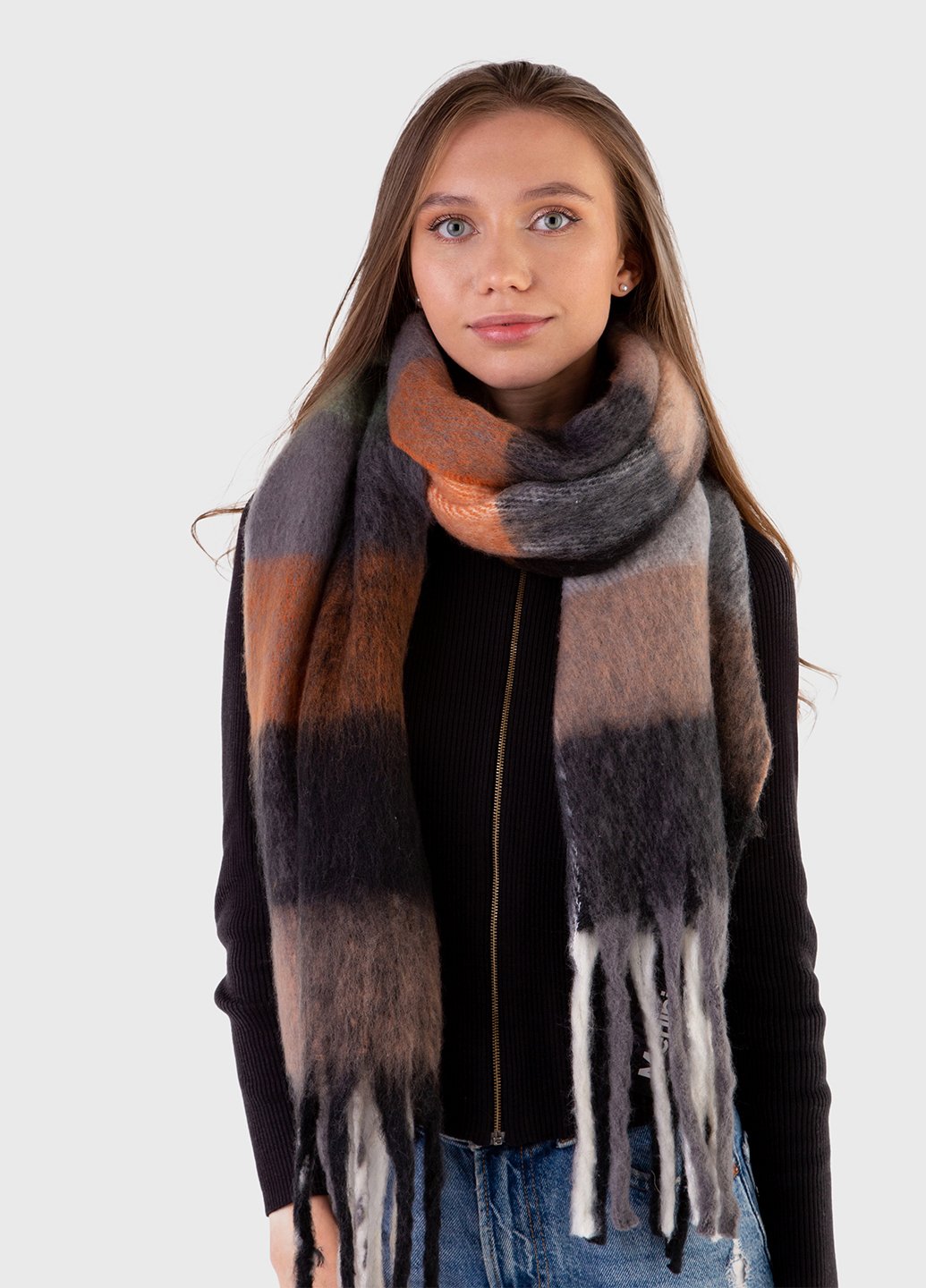 Купити Дуже теплий зимовий шарф Merlini Cordoba 445014 Коричневий 185*50 см в інтернет-магазині