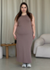 Длинное платье-майка в рубчик цвета мокко Merlini Лонга 700000104 размер 42-44 (S-M)
