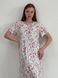 Летнее платье с рюшами в цветочек белое Merlini Казерта 700001262 размер 42-44 (S-M)