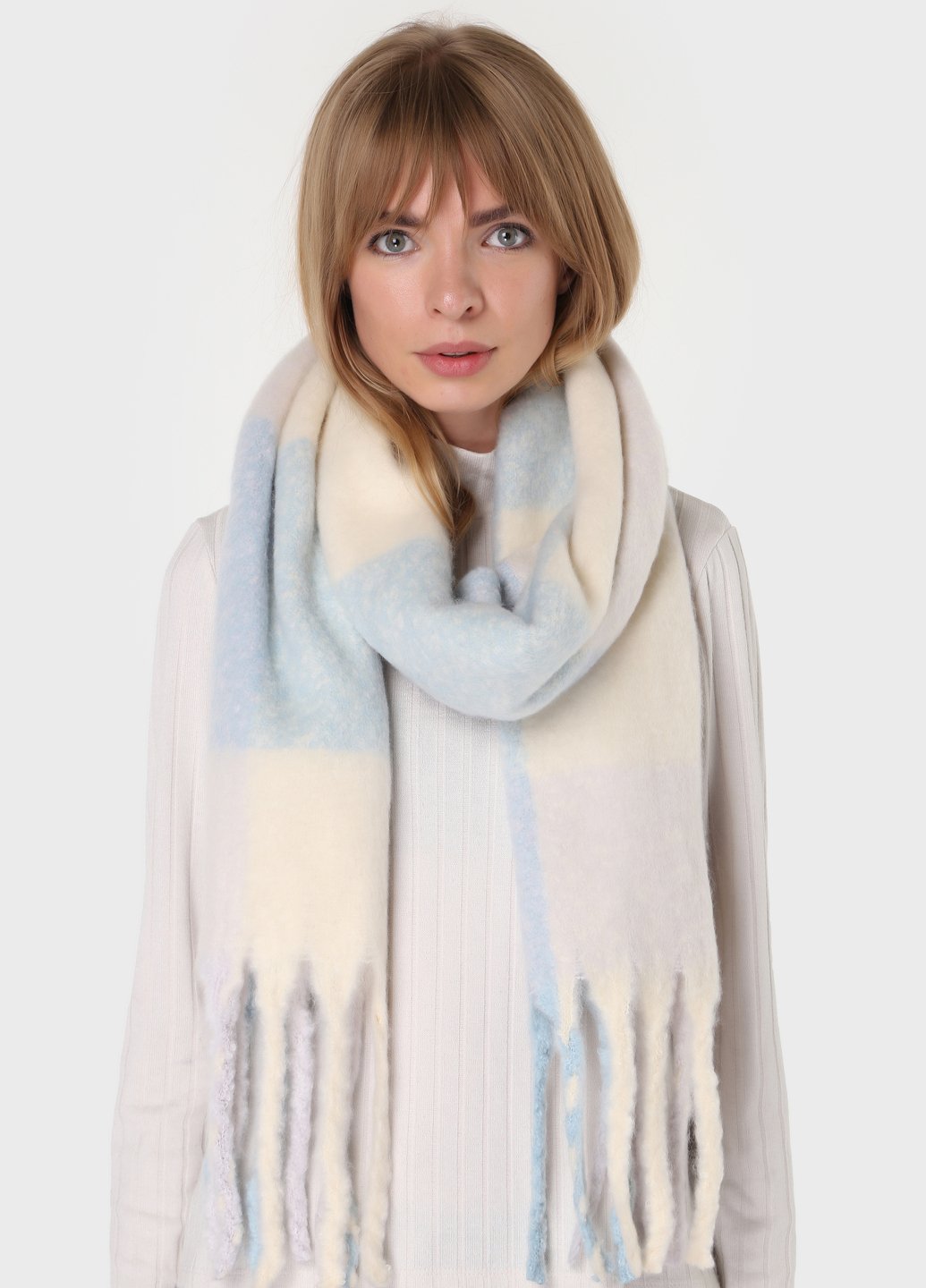 Купить Очень теплый зимний шарф Merlini Cordoba 445015 Голубой 185*35 см в интернет-магазине