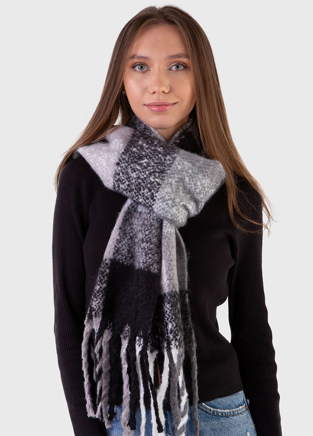 Купить Очень теплый зимний шарф Merlini Cordoba 445016 Черный 185*50 см в интернет-магазине