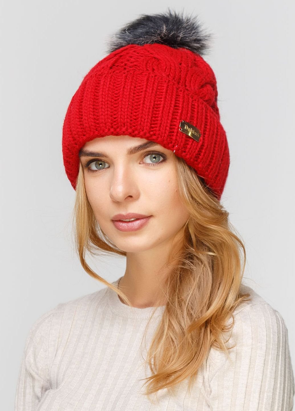 Купить Шерстяная шапка DeMari Аврора 550455 - Красный в интернет-магазине