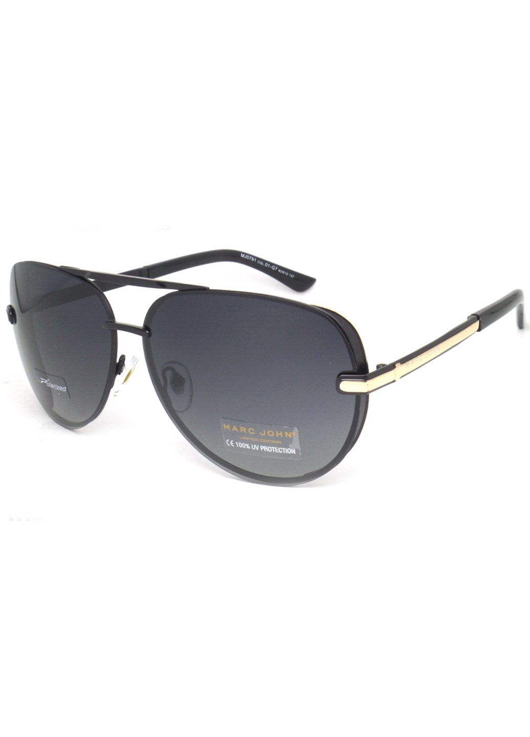 Купить Мужские солнцезащитные очки Marc John с поляризацией MJ0791 190015 - Черный в интернет-магазине
