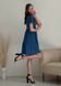 Свободное платье трапеция миди синее Merlini Маркони 700001231 размер 42-44 (S-M)