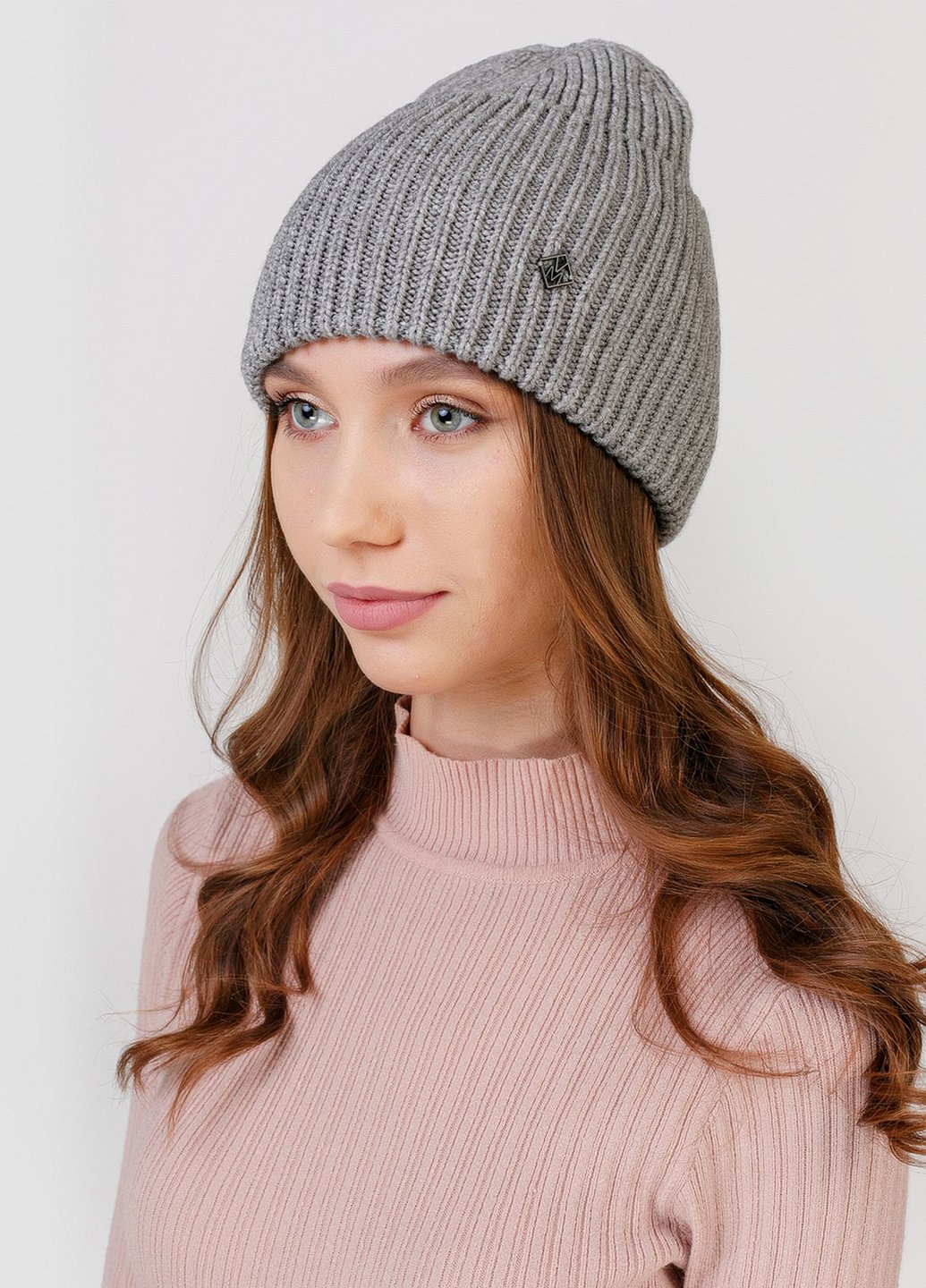 Купить Теплая зимняя кашемировая шапка без подкладки Merlini Ария2022 330204 - Серый в интернет-магазине