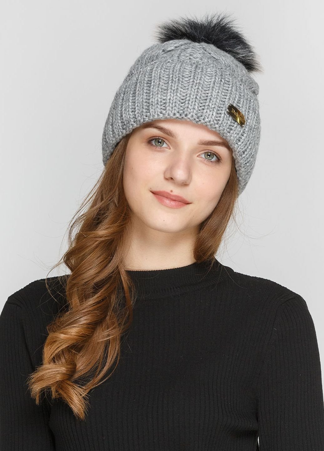 Купить Шерстяная шапка DeMari Аврора 550456 - Серый в интернет-магазине