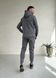 Теплый зимний мужской спортивный костюм на флисе серый Merlini Франс 100001003, размер 42-44 (S-M)