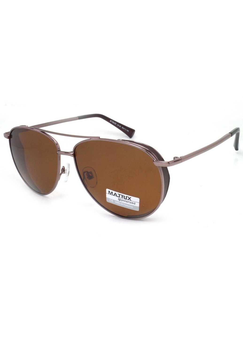 Купити Коричневі чоловічі сонцезахисні окуляри Matrix з поляризацією MT8429 111020 в інтернет-магазині