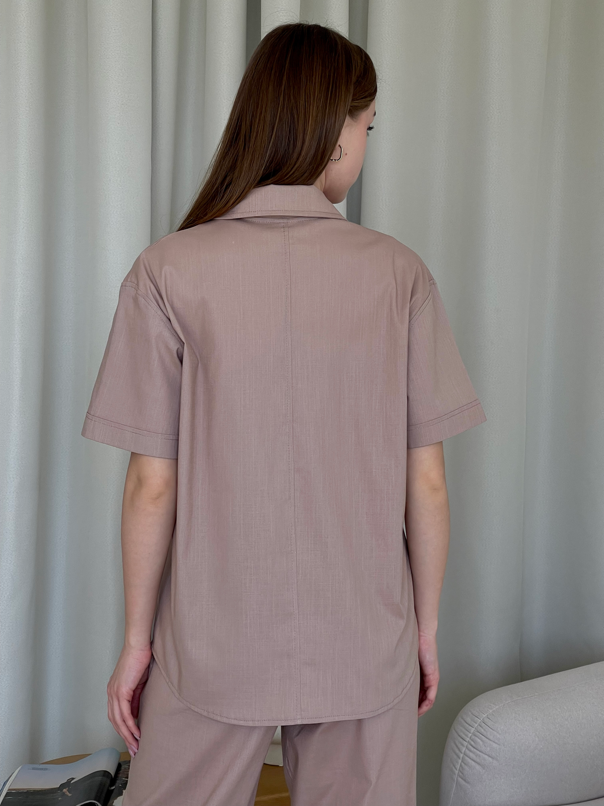 Купить Льняная рубашка с коротким рукавом бежевая Merlini Нино 200001204 размер 42-44 (S-M) в интернет-магазине