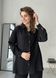 Рубашка женская с длинным рукавом черного цвета из льна Merlini Беллуно 200000241, размер 42-44