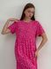 Летнее платье с рюшами в цветочек розовое Merlini Казерта 700001263 размер 42-44 (S-M)