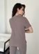 Костюм женский в рубчик футболка с лосинами бежевый Merlini Сантино 100000504, размер L-2XL (46-50)