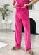 Теплая велюровая женская пижама 3: халат, брюки, футболка малинового цвета Merlini Буя 100000215, размер 42-44