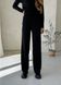 Теплый костюм в рубчик с широкими штанами на флисе черный Merlini Ланс 100001141 размер 42-44