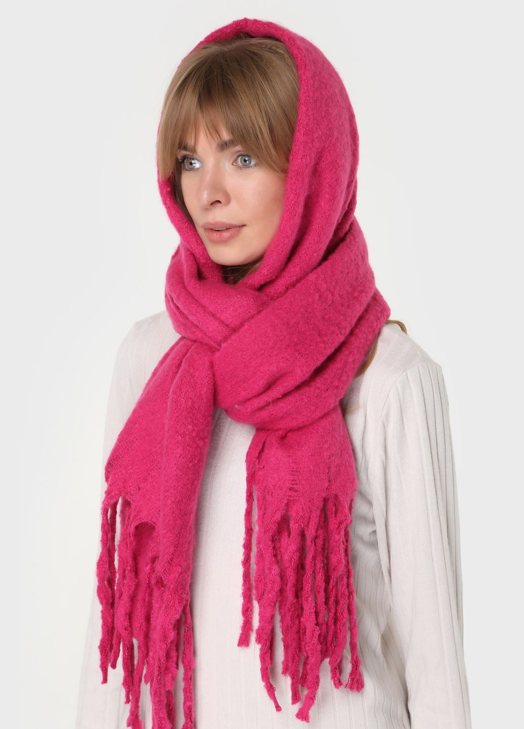 Купить Очень теплый зимний шарф Merlini Cordoba 445021 Малиновый 185*50 см в интернет-магазине
