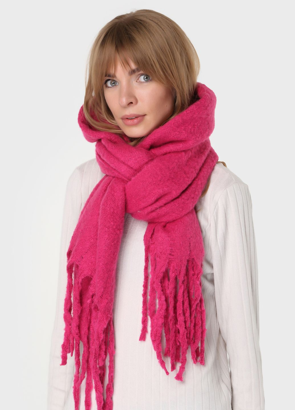Купить Очень теплый зимний шарф Merlini Cordoba 445021 Малиновый 185*50 см в интернет-магазине