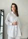 Рубашка женская с длинным рукавом белого цвета из льна Merlini Беллуно 200000242, размер 42-44