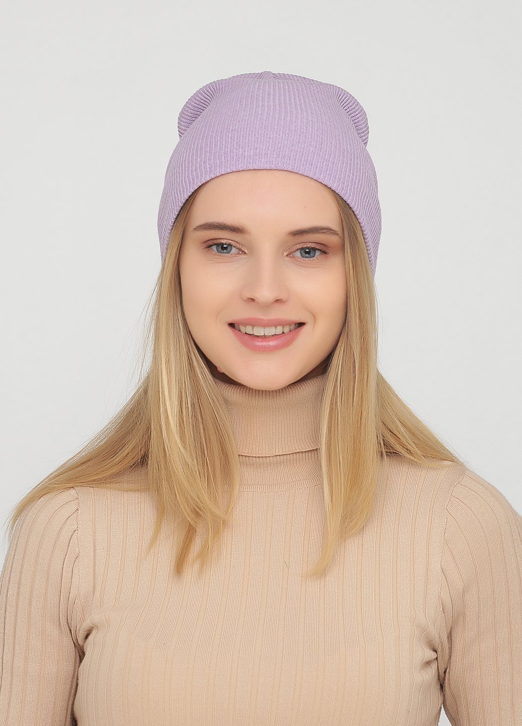 Купить Осенняя хлопковая шапка без подкладки Merlini Крафт 370066 - Сиреневый в интернет-магазине