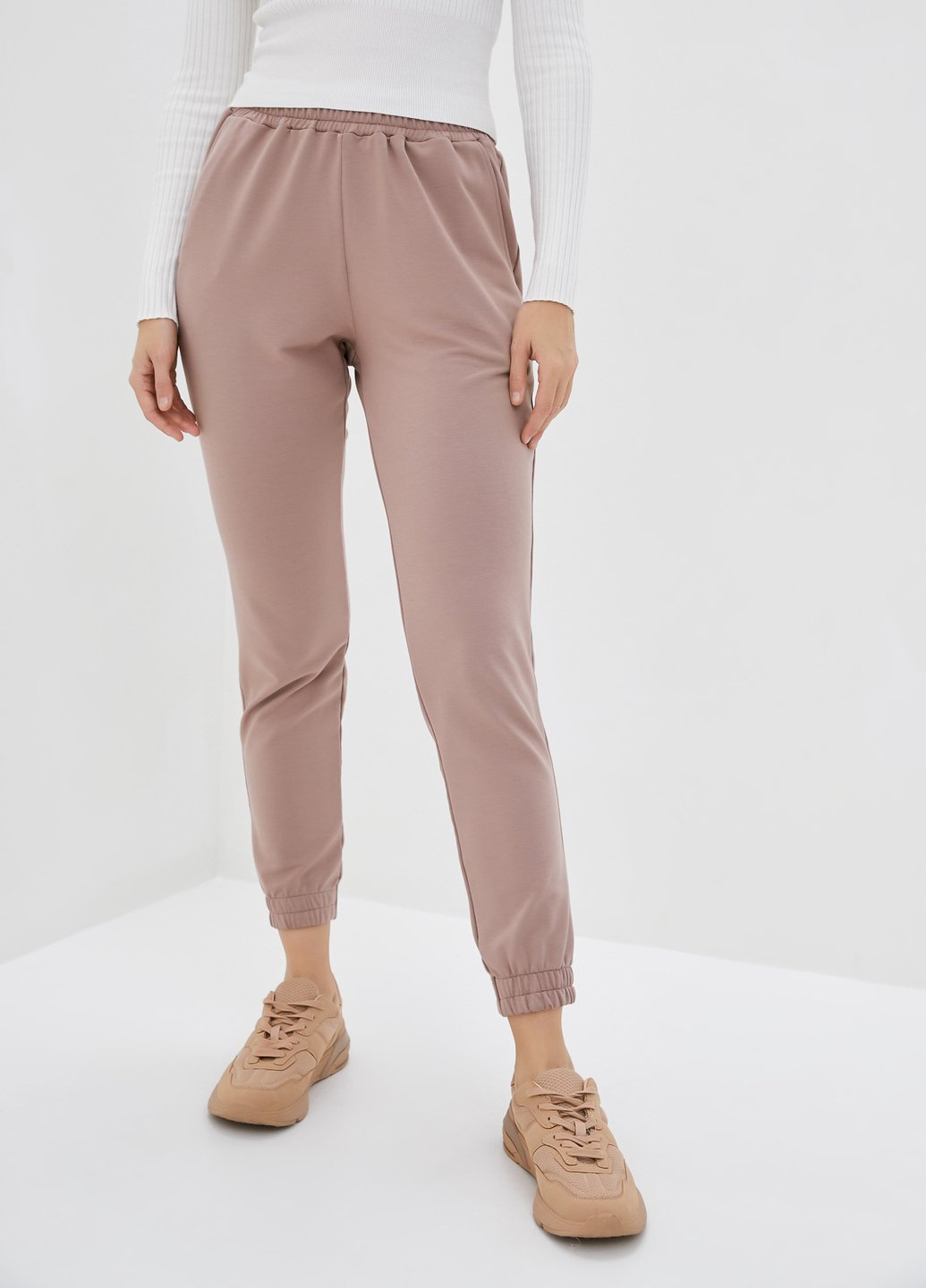 Купить Спортивные штаны женские Merlini Сити 600000059 - Пудровый, 42-44 в интернет-магазине