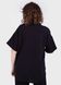 Оверсайз рубашка женская черного цвета из льна-жатки Merlini Авеллино 200000064, размер 42-44