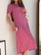 Сукня з комірцем в квіточку зі штапелю рожева Merlini Тарпи 700002227 розмір 4XL-5XL
