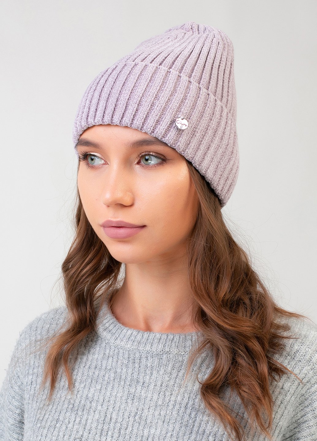 Купить Теплая зимняя велюровая шапка Merlini Эдем 330052 - Сиреневый в интернет-магазине