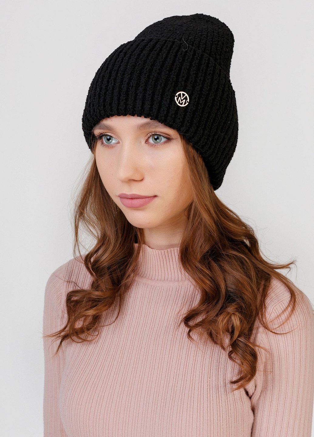 Купить Теплая зимняя шерстяная шапка без подкладки Merlini Ива2022 330211 - Черный в интернет-магазине