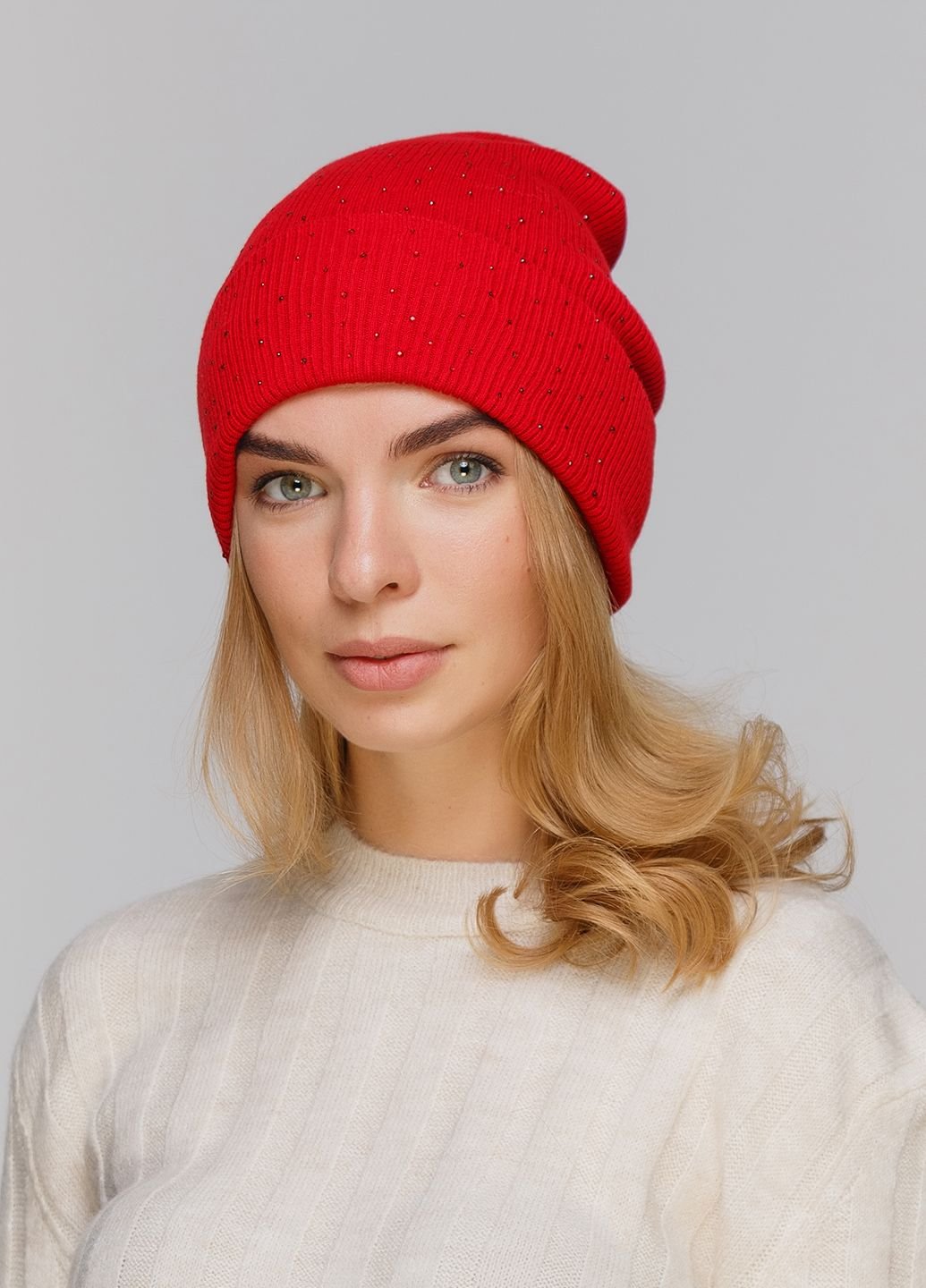 Купить Хлопковая шапка DeMari Майя 550144 - Красный в интернет-магазине