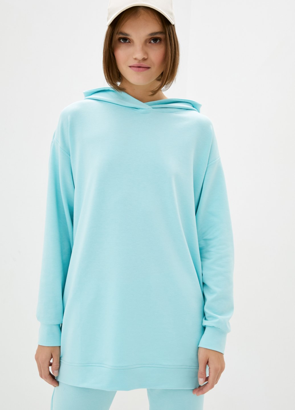 Купить Голубое оверсайз женское худи Merlini Палермо 110000025, размер 42-44 в интернет-магазине