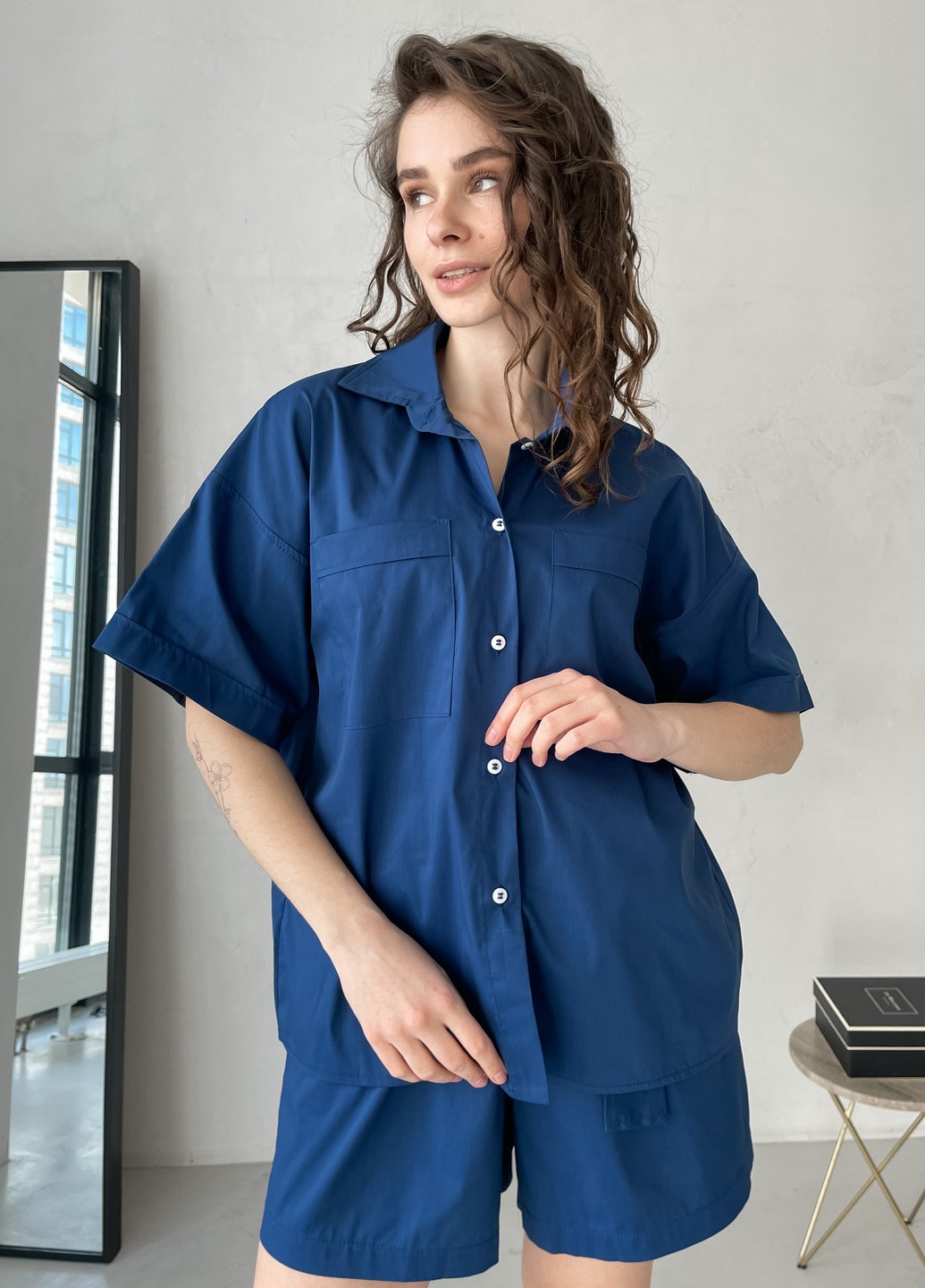 Купить Хлопковая оверсайз рубашка женская Merlini Борнео 200000184, размер 42-44 в интернет-магазине