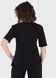 Легкая футболка женская в рубчик Merlini Корунья 800000021 - Черный, 42-44