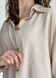 Рубашка женская с длинным рукавом бежевого цвета из льна Merlini Беллуно 200000243, размер 46-48