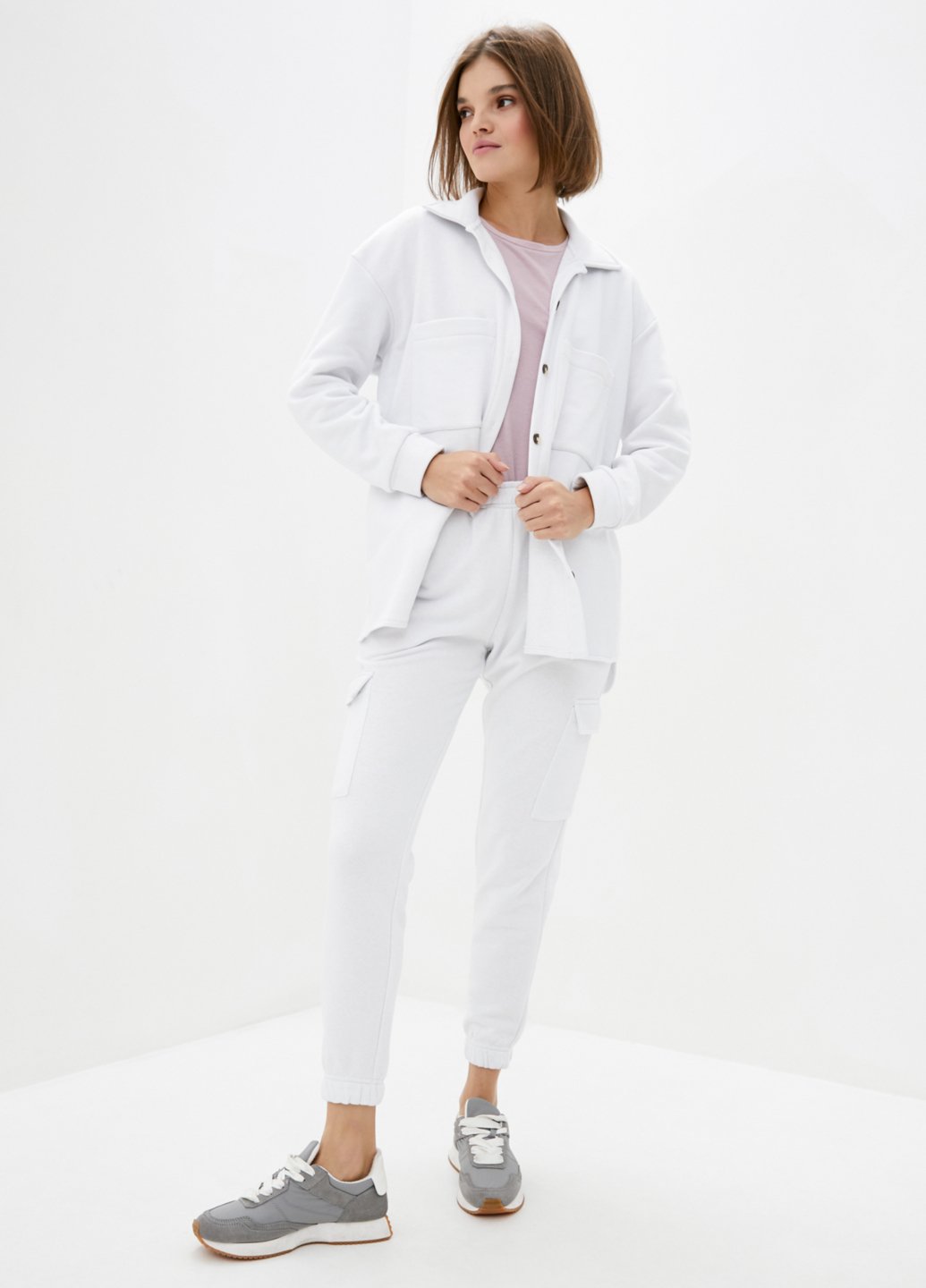 Купить Костюм женский с рубашкой белого цвета Merlini Хакни 100000072, размер 42-44 в интернет-магазине