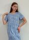 Летнее платье с рюшами в цветочек голубое Merlini Казерта 700001265 размер 42-44 (S-M)