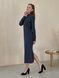 Длинное серое платье в рубчик с длинным рукавом Merlini Венето 700001142, размер 42-44 (S-M)