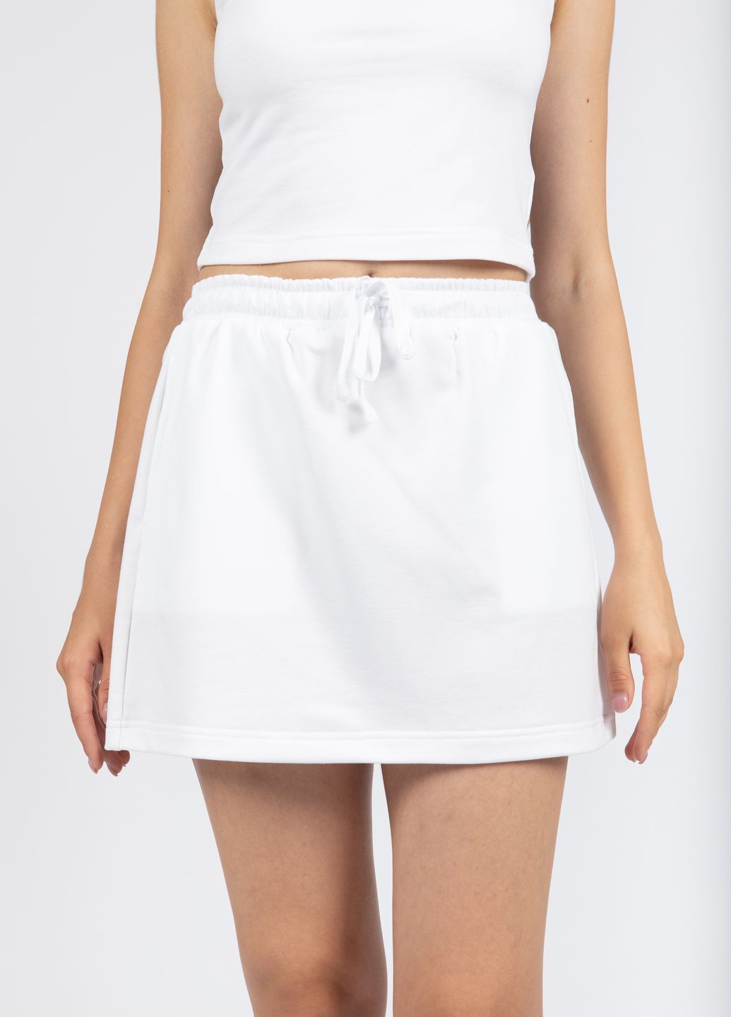 Купить Мини юбка Merlini Кале 400000005 - Белый, 42-44 в интернет-магазине