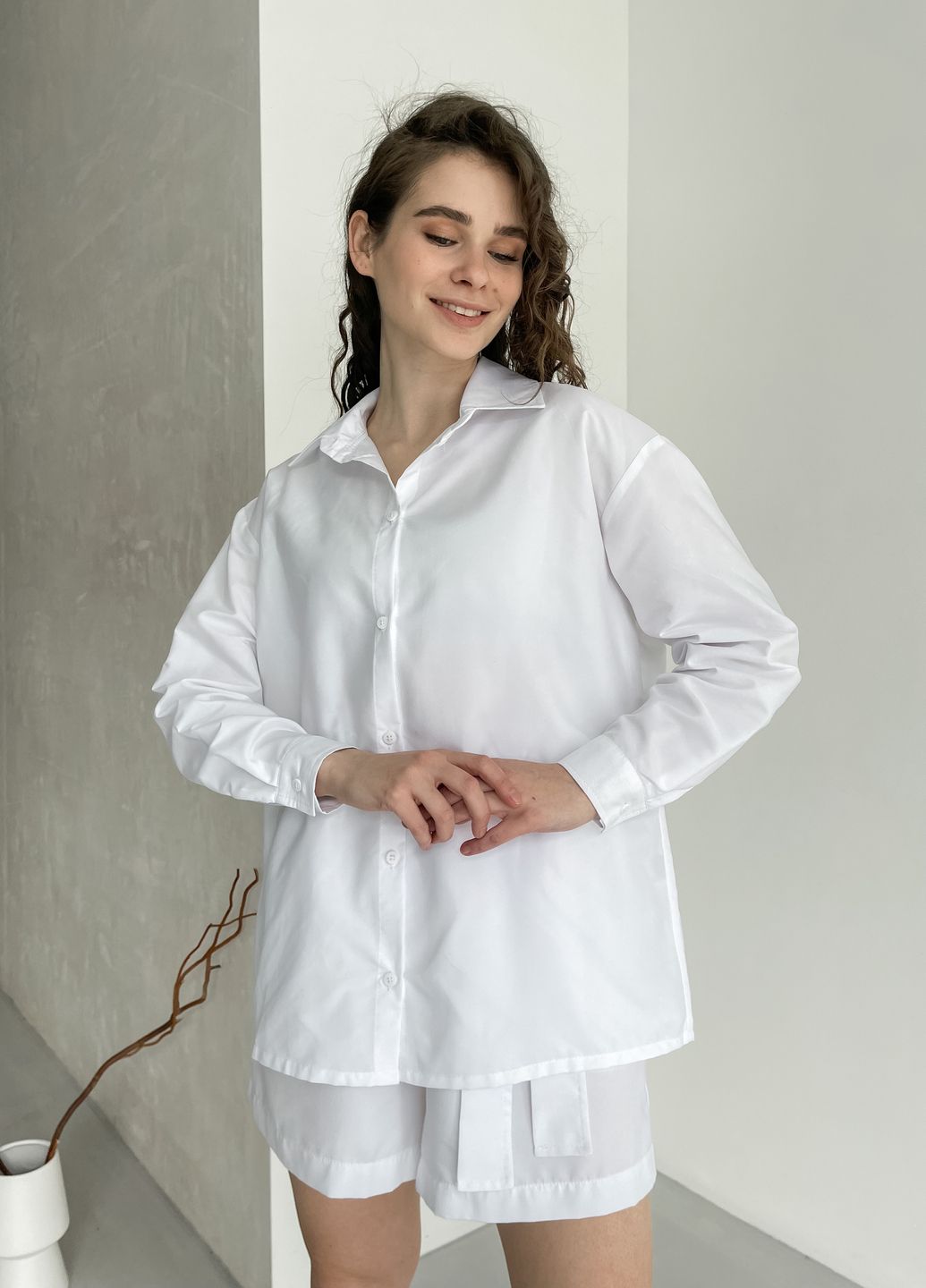 Купить Классическая хлопковая рубашка женская Merlini Вена 200000201, размер 50-52 в интернет-магазине