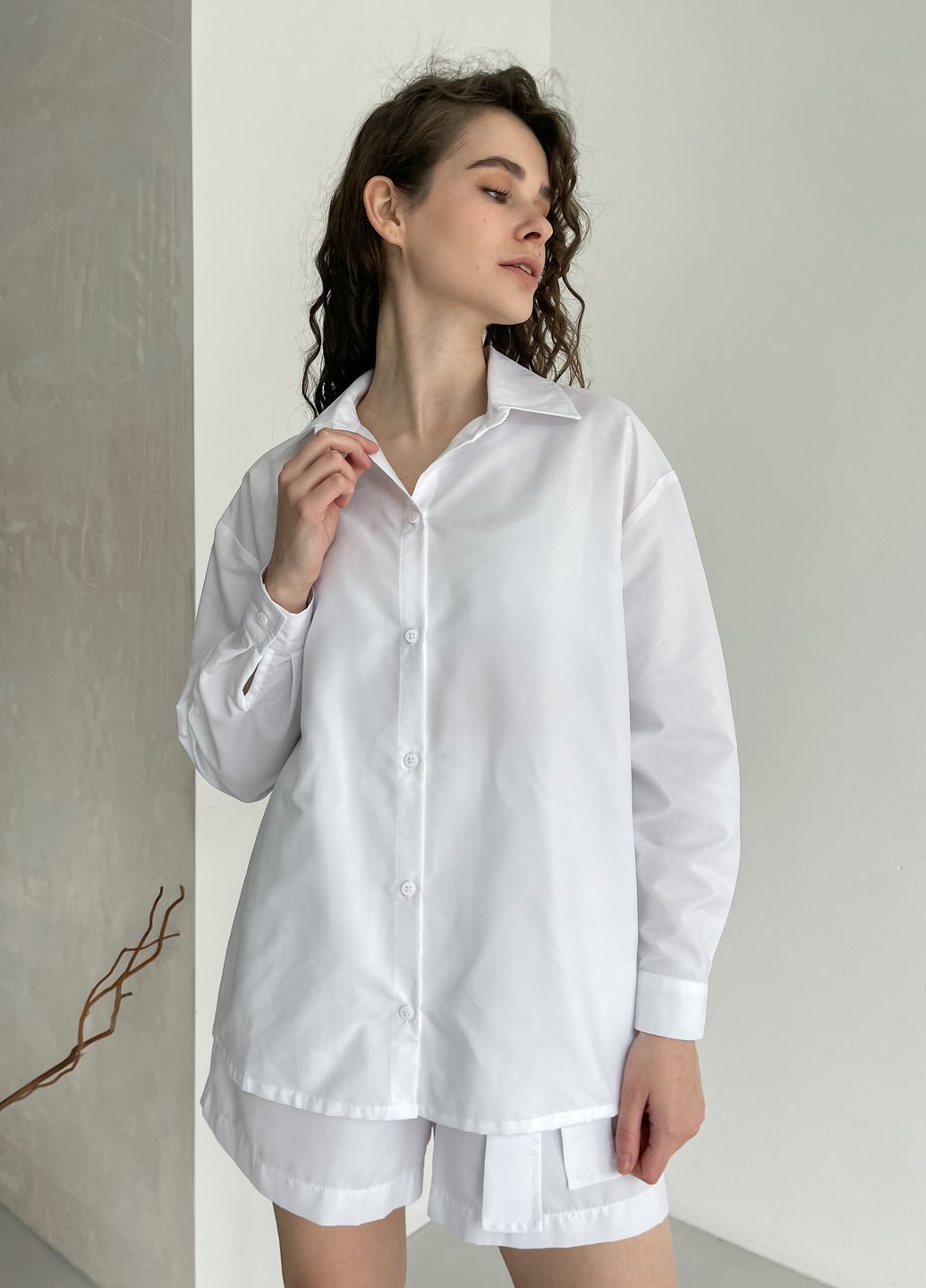Купить Классическая хлопковая рубашка женская Merlini Вена 200000201, размер 46-48 в интернет-магазине