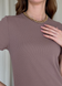 Длинное платье-футболка в рубчик цвета мокко Merlini Кассо 700000124 размер 42-44 (S-M)